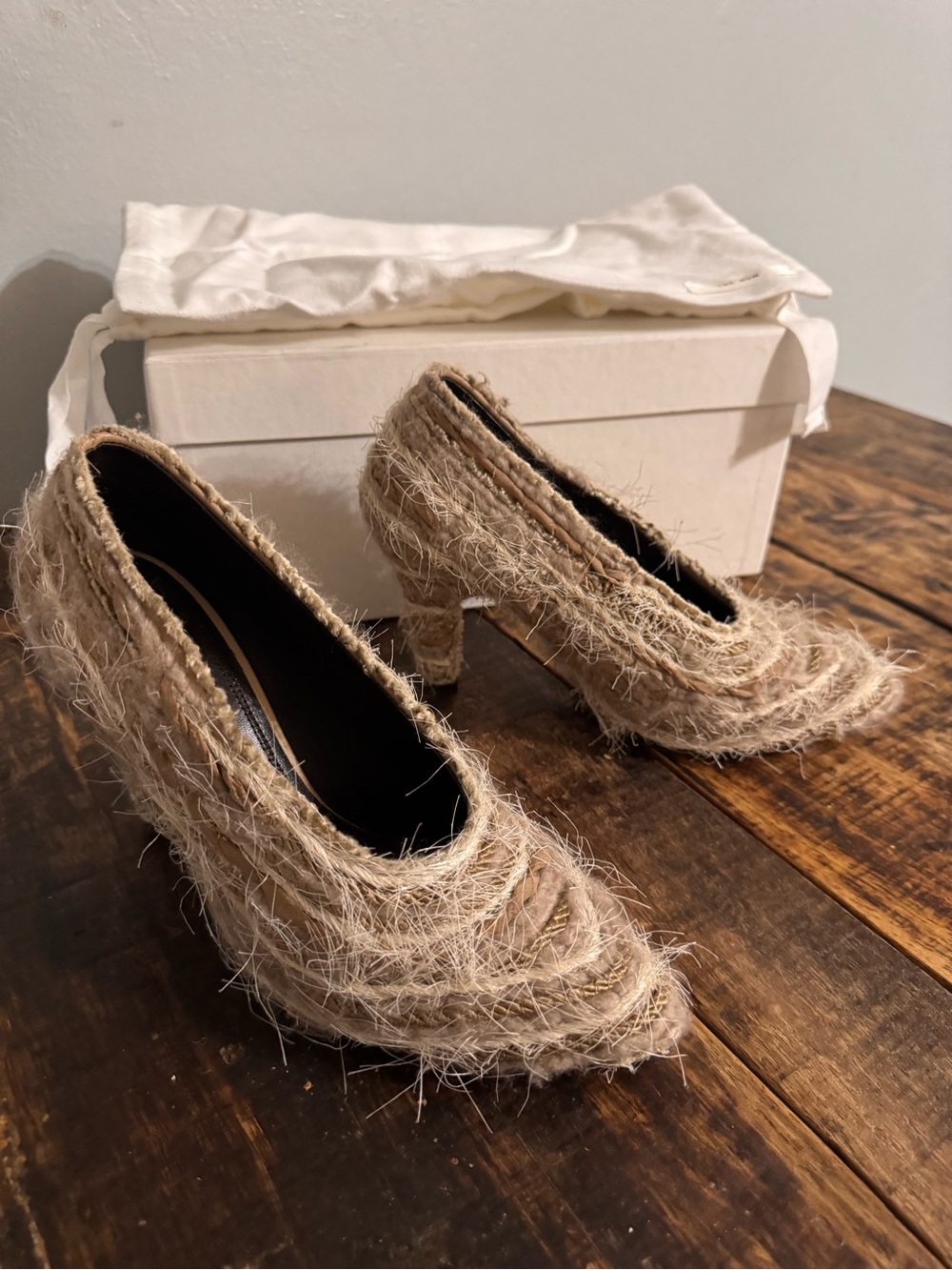 THE ROW Prudens Knitted Fuzzy Pumps